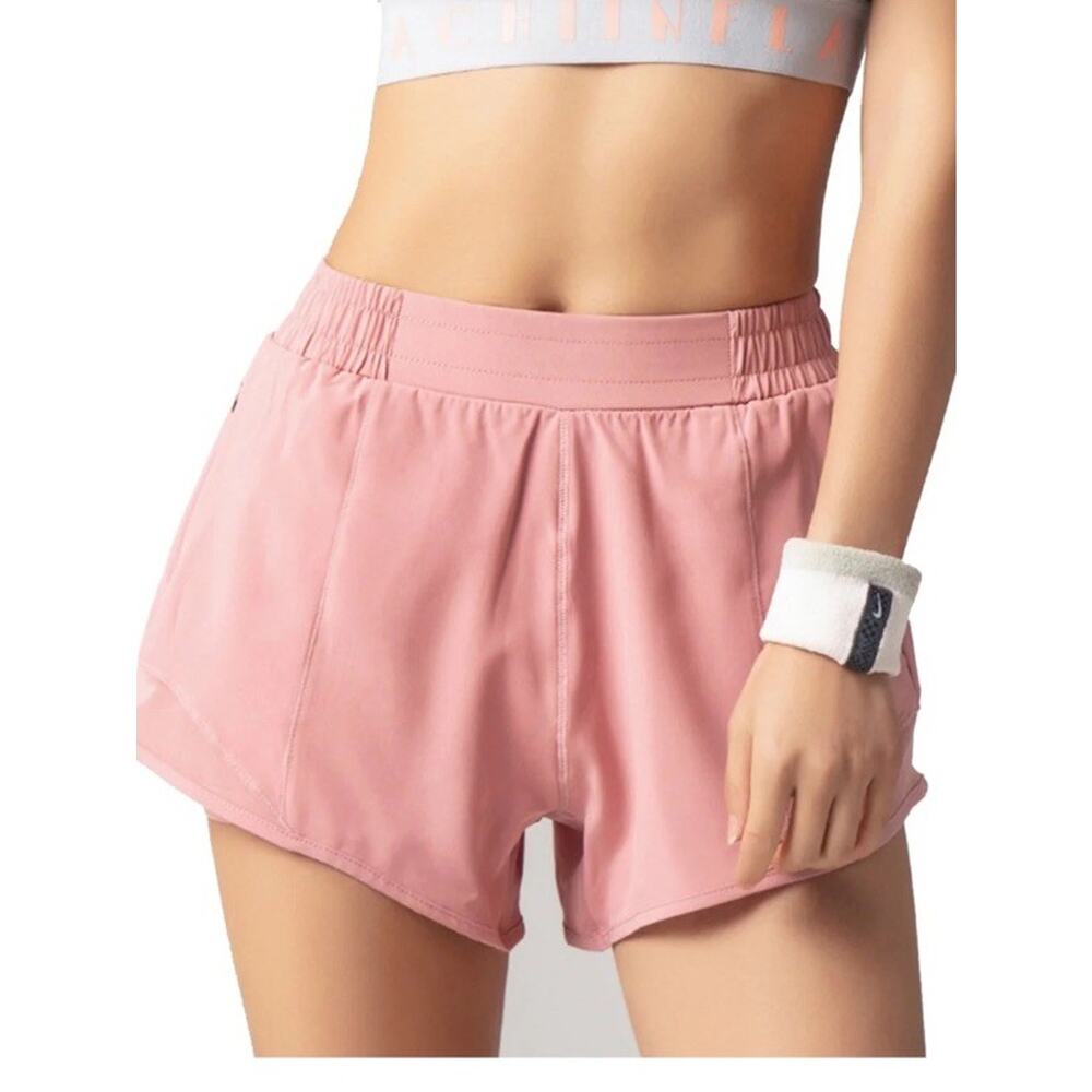 Anna Kaci Athletic Shorts Women's Pink Gym Running Yoga Workout Size M New
